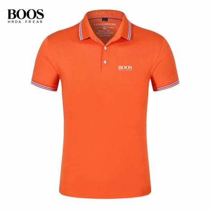 New men's high-quality short sleeved polo shirt, summer fashion, casual, breathable, sweat absorbing, cool and versatile top