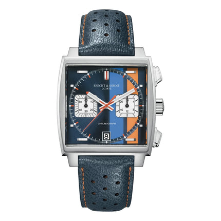 2025 Specht&Sohne Mens Watches Top Luxury Brand Blue Quartz Watch Stainless Steel Japan VK63 Chronograph Waterproof Wrist Watch