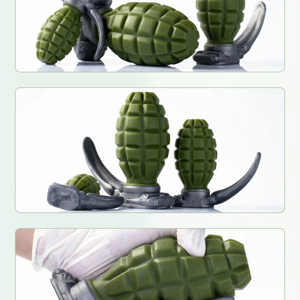 KORYM Hand Grenade-style Anal Plug Sex Adult Toys for Men and Women Pure Silicone Anal Expansion Toys Butt Plug with Protrusions