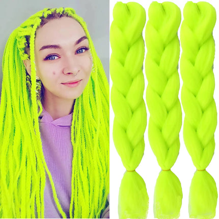 Synthetic African Braided Ombre Braiding Hair Braid Hair Extensions 3Pcs Pre Stretched High Temperature Crochet Braiding Hair