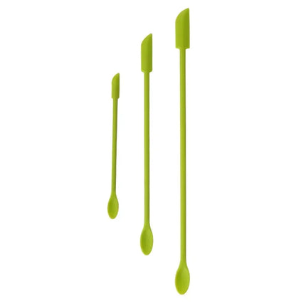 Cosmetic Bottle Silicone Mini Scraper Three Piece Set Baking Double End Two In One Spatula Jam Bottle Scraper Spoon Set