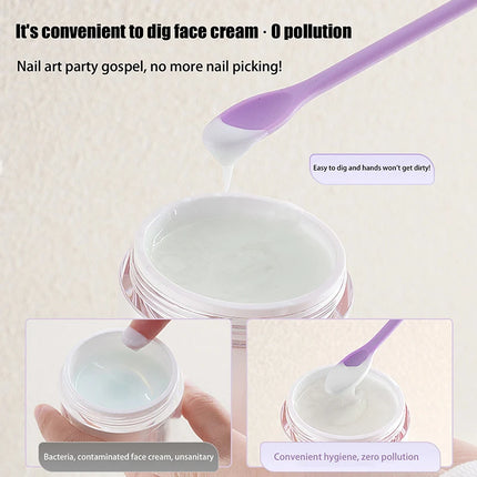 {HBA17} 1/3Pcs Cosmetic Bottle Silicone Mini Scraper Deep Bottle Scraper Cosmetic Spoon Double End 2 In 1 Jam Spatula