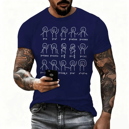 Fun Algebra Print 2026 T-shirts Luminous Style Math Lover Gifts Streetwear Fun Algebra Women Men Short Sleeve T-shirts