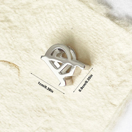 Unique Real 925 Sterling Silver Old English Letter A-Z Initial Charm Pendant For Women Girls Men Spiriti Jewelry Gift For Friend