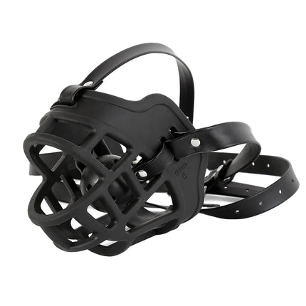 Half Face Slave Mask with Gag Ball Muzzle BDSM Bondage Restraint Fetish Mouth Gag Hood Sex Toys for Couples Adult Games Pet Play