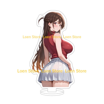 Hot game Anime sexy lingerie bikini girl student big ass big breasts bunny girl Anime Figure Acrylic stand desk ornament gift