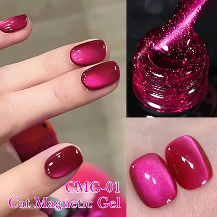 WS 10ML Pink Cat Eye Gel Nail Polish Ceramic Magnetic Gel UV Semi-permanent Enamels Varnish Nail Supplies For Professionals Gel