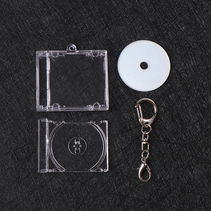 1pc NFC Functional CD Disc Key Chain Mini CD Case Keychain Peripheral Commemorative Album Key Holder For DIY Backpack Pendant