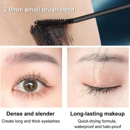 4D Mascara, Black, Waterproof, Ultra-Long, Volumizing, Long-Lasting Smudge-Proof, Perfect Festivals and Special Occasions