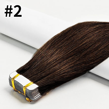 Tape In Human Hair Extensions Natural Straight Hair Extensions 1B Black Brown Blonde 100% Remy Skin Weft Adhesive Glue On