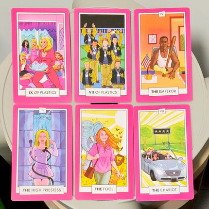 Mean Girls Tarot Deck 12*7cm - Features Regina George, Cady Heron & The Plastics 78 Fully Illustrated Cards