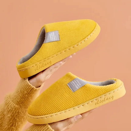 Women's Men's Thick Soft Bottom Home Slippers Household Plush Slippers Anti-slip Thermal Slippers Indoor Winter