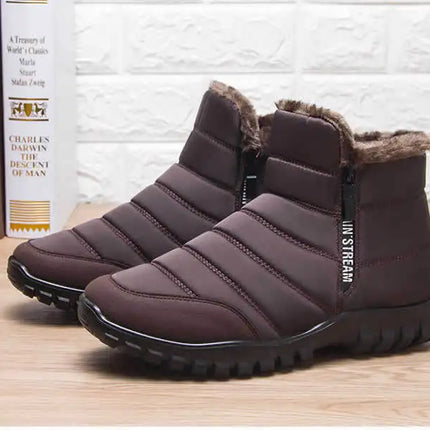 Winter shoes Men's sneakers Warm Cotton Zipper Snow Ankle Boots, Autumncasual shoes  Waterproof Snow Boots free shiping shoe