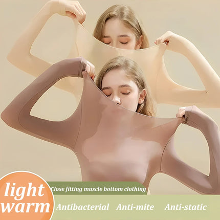 1 Set Sexy Women's Thermal Underwear Winter Clothes Seamless Thick Warm Lingerie Women Thermal Clothing Set Woman 2 Pieces