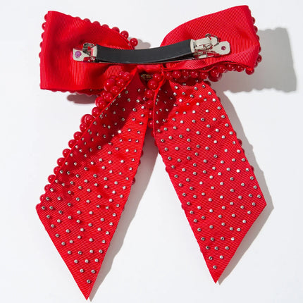 Bridal Bow Hair Clips Heavy Beading Fashion Spring Clip Beautiful Women’s Hair Accessories Elegant Wedding Gift Hair Accessory