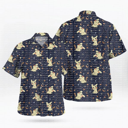 Cartoon Snorlax Pokemon Design Graphic Cosplay Outfit Hawaiian Shirts Leisure Dry Quickly Men's Shirts Clothing Tee Y2k Women