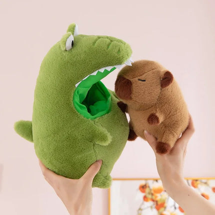 New Crocodile Capibala Plush Toy Simulation Capybara Anime Fluffty Toy Cute Animals Stuffed Pillow Doll Kids Birthday Gifts Toy
