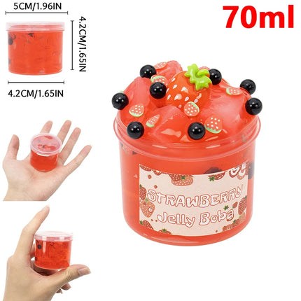 300ml Large Fruit Capacity Crunchy Crystal Slime Set Super Soft And Non-Sticky Jelly Putty Cube Slime Birthday Party Favor Gifts