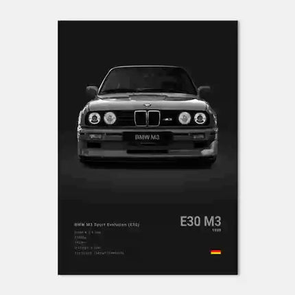 Pop Black And White Poster Wall Art Luxury Supercar F80 M3 M140 GTR HD Oil On Canvas Print Home Living Room Bedroom Decor Gift