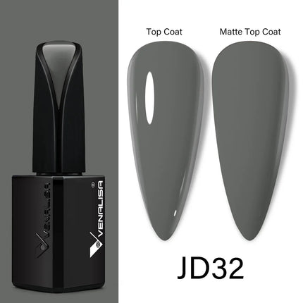 Venalisa15ML Silky Matte TPO FREE Topcoat No Cleaning Nail Lacquer Full Coverage Long Lasting Gorgeous Color Nail Varnish