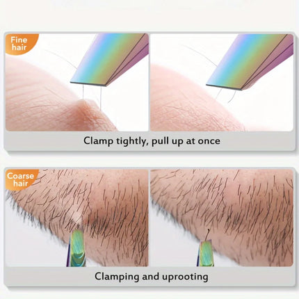 1 Multifunctional Hair Removal Tweezers For Eyebrows, Beards And Facial Hair Grooming, Precision Tilt Is Ideal For Fine Shaping.