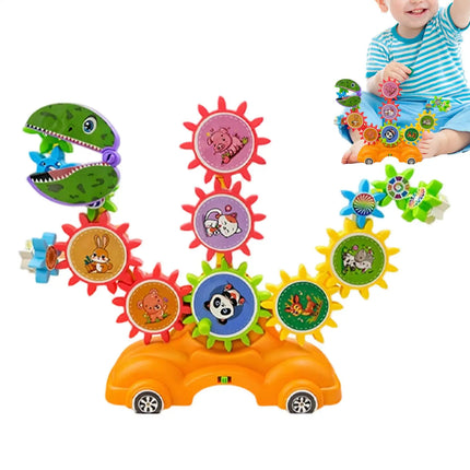 Gear Building Blocks Electric Building Set Electric Gear Playset For Boys Girls Preschoolers Home Classroom School Bedroom Study