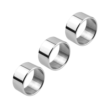 7 Size Small Stainless Steel Metal Penis Lock Cock Ring Set Male Erection Delay Time Penis Ring Bondage Sex Toy For Big Man