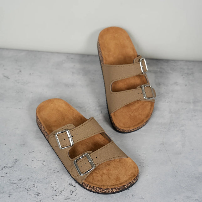 Women's Fashion Slippers Waterproof Non-Slip Thick Sole Wear-Resistant Home Outdoor Slip-On Casual Slippers
