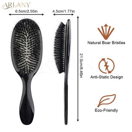 ARLANY Boar Bristle Hair Extensions Brush, Matte Nylon Teeth Massage Comb, Hair Styling, Hair Beauty Accessories, Hairdressing
