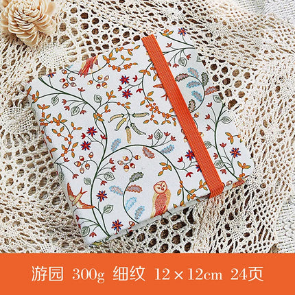 100% cotton journal watercolor book sketchbook acrylic marker drawing book fabric cover mini pocket book square oil pastel book