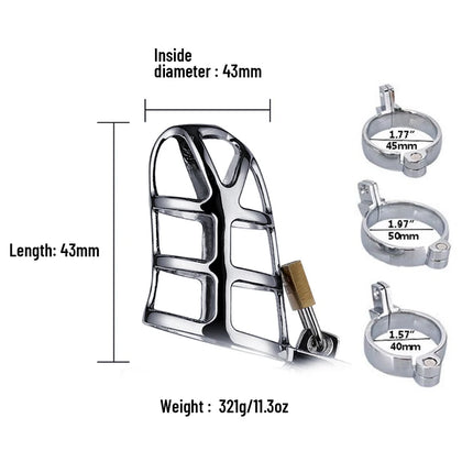Sex Toys Men Stainless Steel BDSM Metal Urethra Chastity Lock Penis Bondage Adult Chastity Cage Cock Restriction Abstainer Toy