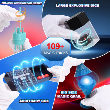 Magic Set 28 in1 Magic SHOW Wand Toy Easy Tricks with Tutorial Videos Birthday Gifts for Kids Ages 6-8 8-10 10-12