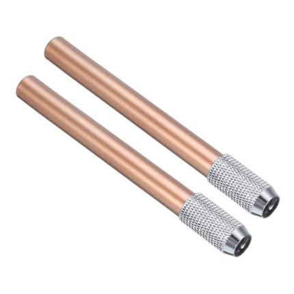 Pencil Extenders, 2Pcs Art Adjustable Metal Pencil Holder Lengthener Pen Sleeve for Short Pencil Crayon Colo Pencils Writing De