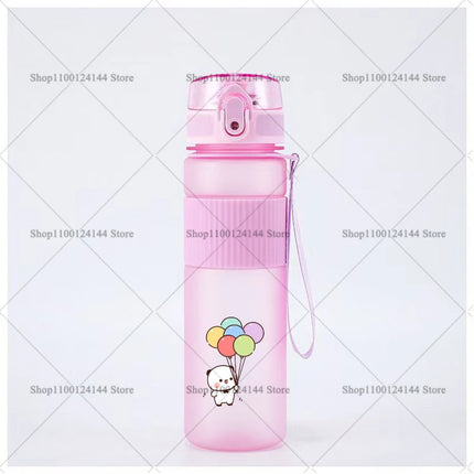 Bubu Dudu Water Bottle Yier Bear Panda Girl Boy Large Capacity Sports Kettle Transparent Cold Water Cup Outdoor Portable 550ml