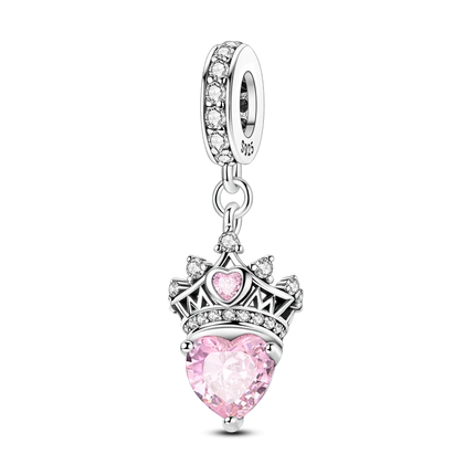 Crown Charms Skull Bead Original 925 Sterling Silver Inlaid Zirconium Pendants Fit Bracelet Necklace Jewelry Lover Gift