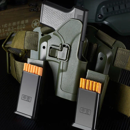 Capacity 10PCS Pistol Style Lighters with 3 Cigarette Case Jet Blue Flame Gas Lighter Windproof Cigar Lighter Gadgets for Men