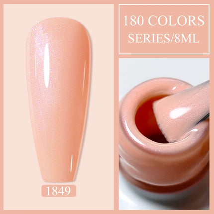 Parkson 8ml HEMA TPO FREE Color Gel Nail Polish Nude Pink Red Green Collection Nail Gel Polish Glitter Soak Off UV LED Gel