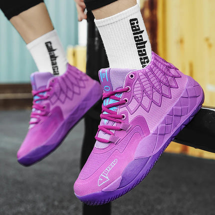 The youth actual combat basketball shoe movement outdoor comfortable cushioning wear-resisting fashion breathable high quality
