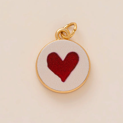 Flower Fruit Love Shell Drip Oil Printed Pendant Fashion Trend DIY Charms Jewelry Making Accessory