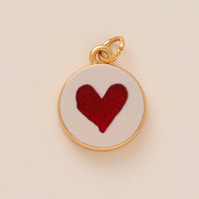 Flower Fruit Love Shell Drip Oil Printed Pendant Fashion Trend DIY Charms Jewelry Making Accessory