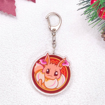 Pokémon Pikachu Gengar Bulbasaur Squirtle Car Keychain Accessories Acrylic Charms Pendant For Bag Key Holder Backpack Decoration