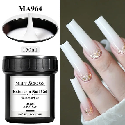150ml Large Capacity Quick Extension Nail Gel Polish Nude Pink Milky White Builder Nail Art Varnish Manicure DIY Nail Supplies