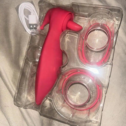 KUSHOR Powerful Sucking Vibrator for Women Tongue Licking Vibrating Clitoris Sucker Vibrator Nipple Stimulator Adults Sex Toy