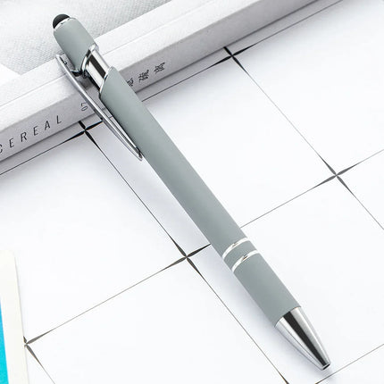200 Pcs Light - Metal Capacitive Universal Touch Screen Stylus Ballpoint Pen Writing Stationery Office Gifts Free custom Logo