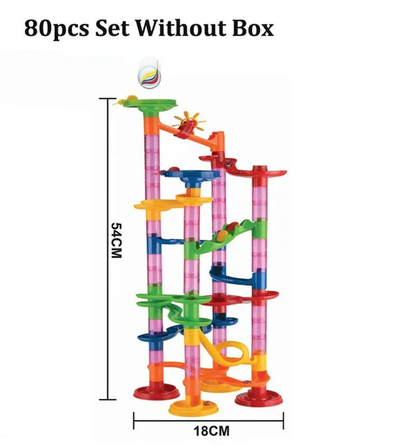 29-142PCS Marble Run Building Blocks Marbles Slide Toys For Children DIY Creativity Constructor Educational Toys Children Gift