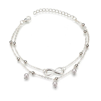 Simple Slim Adjustable Ankle bracelets Silver Color Anklets for Women Summer Beach on the Leg Chain Cheville Foot Jewellery