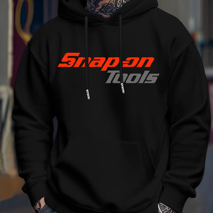 Men's casual hoodie with eye-catching pattern "SNAP ON TOOLS"  regular style  hoodie