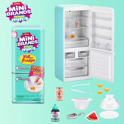 ZURU Original Mini Fridge Set Mini Brand Ball Series Mystery Surprise Blind Box Children's Toy Playhouse Decoration Gift Blind