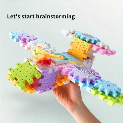 Hot 83-263 PCS Electric Gears 3D Puzzle Model Building Kits Plastic Brick Blocks Educational Toys For Kids Children Xmas Gifts