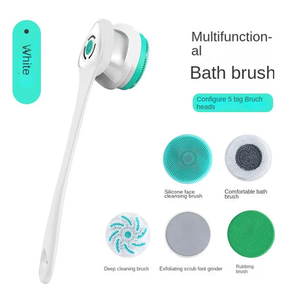 Silicone Body Scrubber Electric Shower Brush Cordless USBcharge Bath Washing Silicon Back Massage Foot Exfoliating Skin Friendly